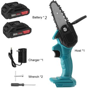 GreenZech (Two Batteries) 4in 800W 24V Electric Chain Saw Handheld Logging Saw Wood Cuttin GreenZech (Two Batteries) 4in 800W 24V Electric Chain Saw Handheld Logging Saw Wood Cuttin