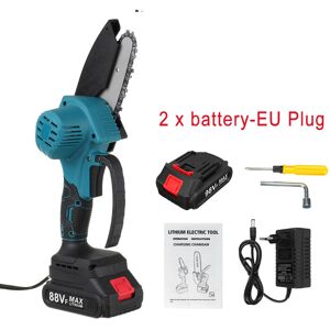 GreenZech (Two Batteries, EU Plug) 4" 88VF Cordless Electric Chainsaw Rechargeable Woodwor GreenZech (Two Batteries, EU Plug) 4" 88VF Cordless Electric Chainsaw Rechargeable Woodwor