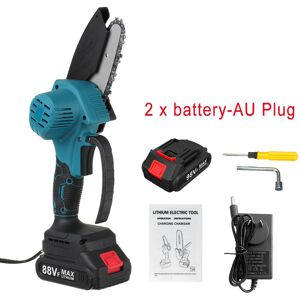 GreenZech (Two Batteries, AU Plug) 4" 88VF Cordless Electric Chainsaw Rechargeable Woodwor GreenZech (Two Batteries, AU Plug) 4" 88VF Cordless Electric Chainsaw Rechargeable Woodwor