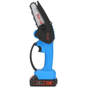 GreenZech (Blue, Two Batteries) 24V 4 Inch One-Hand Electric Cordless Chain Saw Woodworkin GreenZech (Blue, Two Batteries) 24V 4 Inch One-Hand Electric Cordless Chain Saw Woodworkin