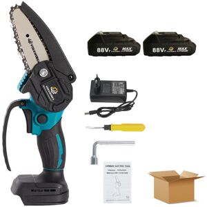 GreenZech (Two Batteries) 4 Inch 88VF Cordless Electric Chain Saw One-Hand Saw Woodworking GreenZech (Two Batteries) 4 Inch 88VF Cordless Electric Chain Saw One-Hand Saw Woodworking