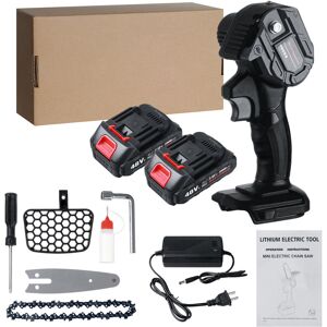 GreenZech (Black, US Plug) 21V 4" Cordless Electric Chain Saw Rechargeable Woodworking Cut GreenZech (Black, US Plug) 21V 4" Cordless Electric Chain Saw Rechargeable Woodworking Cut