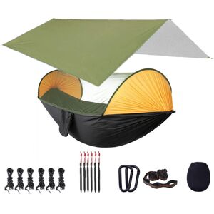 GreenZech (Green and Black) Camping Hammock with Mosquito Net and 118x118in Rain Fly Tarp, GreenZech (Green and Black) Camping Hammock with Mosquito Net and 118x118in Rain Fly Tarp,