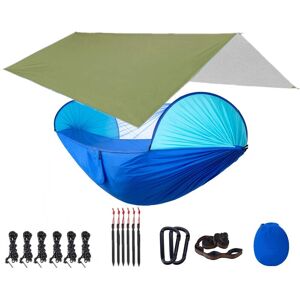 GreenZech (Green and Blue) Camping Hammock with Mosquito Net and 118x118in Rain Fly Tarp,1 GreenZech (Green and Blue) Camping Hammock with Mosquito Net and 118x118in Rain Fly Tarp,1