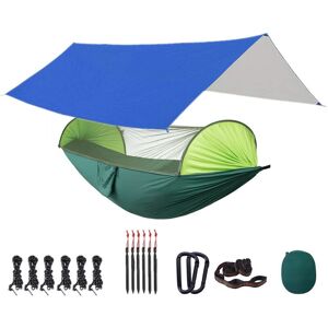GreenZech (Blue and Green) Camping Hammock with Mosquito Net and 118x118in Rain Fly Tarp,1 GreenZech (Blue and Green) Camping Hammock with Mosquito Net and 118x118in Rain Fly Tarp,1