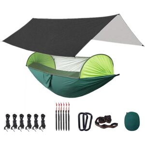 GreenZech (Black and Green) Camping Hammock with Mosquito Net and 118x118in Rain Fly Tarp, GreenZech (Black and Green) Camping Hammock with Mosquito Net and 118x118in Rain Fly Tarp,