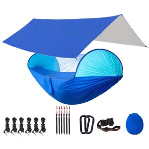 GreenZech (Blue and Blue) Camping Hammock with Mosquito Net and 118x118in Rain Fly Tarp,10 GreenZech (Blue and Blue) Camping Hammock with Mosquito Net and 118x118in Rain Fly Tarp,10