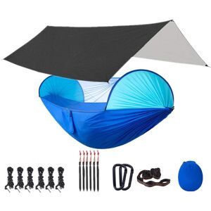 GreenZech (Black and Blue) Camping Hammock with Mosquito Net and 118x118in Rain Fly Tarp,1 GreenZech (Black and Blue) Camping Hammock with Mosquito Net and 118x118in Rain Fly Tarp,1