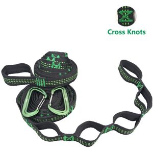 GreenZech (Green cross knots) Super Strong Hammock Strap Hanging Hammock Belt Hamaca Hamak GreenZech (Green cross knots) Super Strong Hammock Strap Hanging Hammock Belt Hamaca Hamak