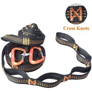 GreenZech (Orange cross knot) Super Strong Hammock Strap Hanging Hammock Belt Hamaca Hamak GreenZech (Orange cross knot) Super Strong Hammock Strap Hanging Hammock Belt Hamaca Hamak