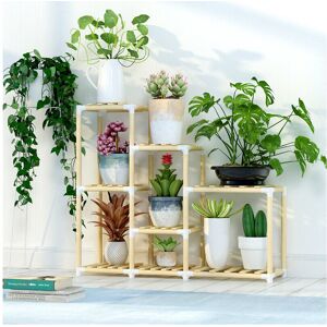 GreenZech (3) 3+3+2Tiers Wooden Plant Stand Indoor Outdoor Patio Garden Flower Pot Stand S GreenZech (3) 3+3+2Tiers Wooden Plant Stand Indoor Outdoor Patio Garden Flower Pot Stand S