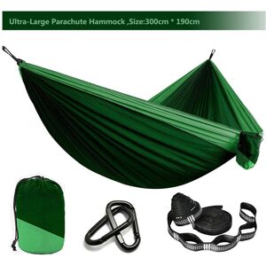 GreenZech (Dark Green and Green) Solid Color Parachute Hammock with Hammock straps and Bla GreenZech (Dark Green and Green) Solid Color Parachute Hammock with Hammock straps and Bla