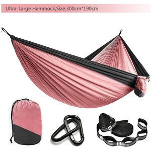 GreenZech (Pink and Black) Solid Color Parachute Hammock with Hammock straps and Black car GreenZech (Pink and Black) Solid Color Parachute Hammock with Hammock straps and Black car