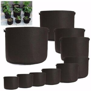 GreenZech (2) Black Thickening Fabric Pot Plant Pouch Root Container Grow Bag Tool Gift GreenZech (2) Black Thickening Fabric Pot Plant Pouch Root Container Grow Bag Tool Gift