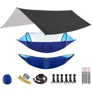 GreenZech (Black and Blue) Outdoor Hammock for Travel Camping Hiking Garden Hammock 2 Pers GreenZech (Black and Blue) Outdoor Hammock for Travel Camping Hiking Garden Hammock 2 Pers