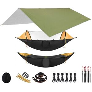 GreenZech (Green and Black) Outdoor Hammock for Travel Camping Hiking Garden Hammock 2 Per GreenZech (Green and Black) Outdoor Hammock for Travel Camping Hiking Garden Hammock 2 Per