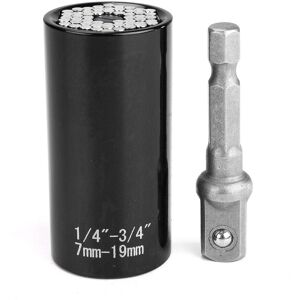 GreenZech (Black) 7-19MM Universal Socket Adapter Wrench Sleeve with Power Drill Adapter T GreenZech (Black) 7-19MM Universal Socket Adapter Wrench Sleeve with Power Drill Adapter T