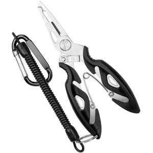 GreenZech (Black) Fishing Pliers Stainless Steel Fish Hook Remover Fishing Accessories Sal GreenZech (Black) Fishing Pliers Stainless Steel Fish Hook Remover Fishing Accessories Sal