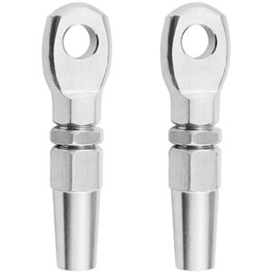 Typecat 2Pcs Marine Grade 316 Stainless Steel Swageless Eye Terminal Wire Cable Rope Diy Typecat 2Pcs Marine Grade 316 Stainless Steel Swageless Eye Terminal Wire Cable Rope Diy
