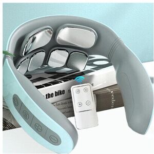 GreenZech (Blue) 6 Head Electric Neck Massager - 5D Cervical Massage - Heating Vibration P GreenZech (Blue) 6 Head Electric Neck Massager - 5D Cervical Massage - Heating Vibration P