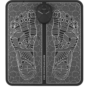 GreenZech (Black) EMS Physiotherapy Foot Massage Mat 6 Modes 9 Levels Portable Leg Blood C GreenZech (Black) EMS Physiotherapy Foot Massage Mat 6 Modes 9 Levels Portable Leg Blood C