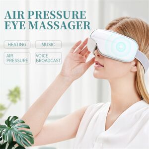 GreenZech (White, Bluetooth Type) USB Rechargeable Multifunctional Eye Massager Bluetooth GreenZech (White, Bluetooth Type) USB Rechargeable Multifunctional Eye Massager Bluetooth