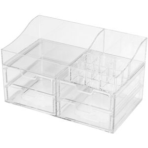 GreenZech (Transparent 4 Draws) Acrylic Cosmetic Organizer Transparent Storage Box All In GreenZech (Transparent 4 Draws) Acrylic Cosmetic Organizer Transparent Storage Box All In