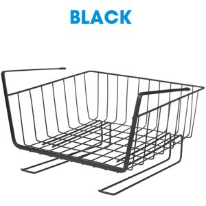 GreenZech (Black) Metal Cabinet Hanging Baskets Under Shelf Storage Rack Mount Holder Orga GreenZech (Black) Metal Cabinet Hanging Baskets Under Shelf Storage Rack Mount Holder Orga