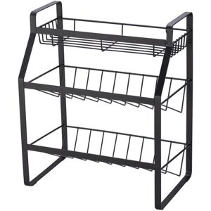 GreenZech (Type4: Flat+Wall-Hanging Style) Multi-Functional 3-Tier Condiment Rack Kitchen GreenZech (Type4: Flat+Wall-Hanging Style) Multi-Functional 3-Tier Condiment Rack Kitchen