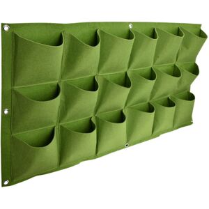 GreenZech (Green, Horizontal) 18 Pockets Wall Hanging Planting Bags Garden Vertical Plante GreenZech (Green, Horizontal) 18 Pockets Wall Hanging Planting Bags Garden Vertical Plante