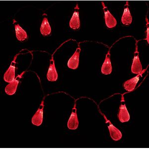 GreenZech (Red) Battery Operated 2.2M 20LEDs Moroccan Bulbs Fairy String Lights for Christ GreenZech (Red) Battery Operated 2.2M 20LEDs Moroccan Bulbs Fairy String Lights for Christ
