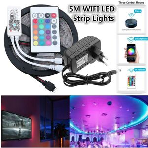 GreenZech 5M SMD2835 RGB LED Strip Light: Alexa Smart Home WiFi Controller, APP Control, N GreenZech 5M SMD2835 RGB LED Strip Light: Alexa Smart Home WiFi Controller, APP Control, N