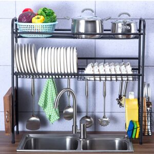 GreenZech (60cm) 60/70/80/90cm 304 Stainless Steel Rack Shelf Double Layers Storage for Ki GreenZech (60cm) 60/70/80/90cm 304 Stainless Steel Rack Shelf Double Layers Storage for Ki