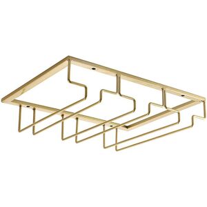 GreenZech (Gold, Type B) Wall Mount Glass Rack Holder Hanging Under Cabinet Hanger Iron Sh GreenZech (Gold, Type B) Wall Mount Glass Rack Holder Hanging Under Cabinet Hanger Iron Sh
