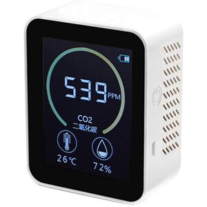 GreenZech (White) Household Air Quality Detector CO2 Meter Multifunctional C02 Temperature GreenZech (White) Household Air Quality Detector CO2 Meter Multifunctional C02 Temperature
