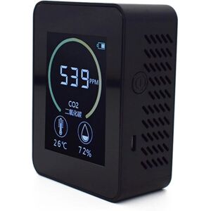 GreenZech (Black) Household Air Quality Detector CO2 Meter Multifunctional C02 Temperature GreenZech (Black) Household Air Quality Detector CO2 Meter Multifunctional C02 Temperature
