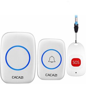 GreenZech (White, US Plug) Waterproof Wireless Music Doorbell LED Light Battery 300M Remot GreenZech (White, US Plug) Waterproof Wireless Music Doorbell LED Light Battery 300M Remot