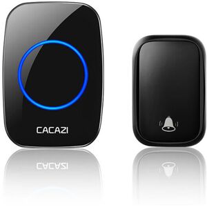 GreenZech (Black, US Plug) Wireless Waterproof Self-powered Doorbell No Battery Required 1 GreenZech (Black, US Plug) Wireless Waterproof Self-powered Doorbell No Battery Required 1