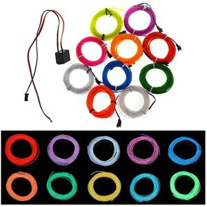 GreenZech (Yellow) 2M 10 Colors 12V Flexible Neon EL Wire Light Dance Party Decor Light GreenZech (Yellow) 2M 10 Colors 12V Flexible Neon EL Wire Light Dance Party Decor Light