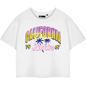 (S, White) Barbie Womens/Ladies California Dream Short-Sleeved Crop T-Shirt (S, White) Barbie Womens/Ladies California Dream Short-Sleeved Crop T-Shirt