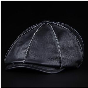 Unbranded (XL, black) Men's 100%Genuine Cowhide Leather Warm Octagonal Cap Casual Vintage Unbranded (XL, black) Men's 100%Genuine Cowhide Leather Warm Octagonal Cap Casual Vintage