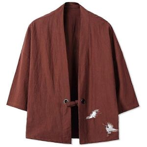 Unbranded (XXXXL, coffee) Embroidery Haori Kimono Harajuku Japanese Style Plus Size Men Sa Unbranded (XXXXL, coffee) Embroidery Haori Kimono Harajuku Japanese Style Plus Size Men Sa