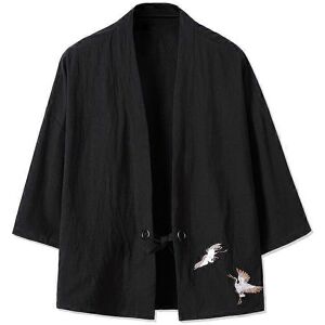 Unbranded (XXXXL, black) Embroidery Haori Kimono Harajuku Japanese Style Plus Size Men Sam Unbranded (XXXXL, black) Embroidery Haori Kimono Harajuku Japanese Style Plus Size Men Sam
