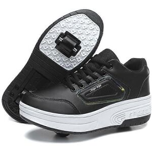 Unbranded (36, black) Children Junior Roller Skate Shoes Kids Sneakers with Two Wheels Boy Unbranded (36, black) Children Junior Roller Skate Shoes Kids Sneakers with Two Wheels Boy