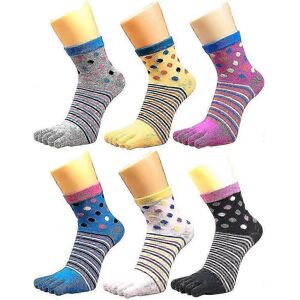 Unbranded (Style 3) Women Toe Socks 5 Finger Cotton Wicking Athletic 6 Pack A Unbranded (Style 3) Women Toe Socks 5 Finger Cotton Wicking Athletic 6 Pack A