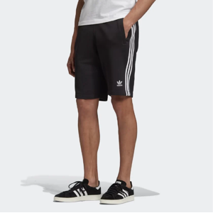(UK Size L, Black) Adidas Originals Men's 3 Stripes Cotton Casual Summer Fleece (UK Size L, Black) Adidas Originals Men's 3 Stripes Cotton Casual Summer Fleece