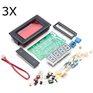GreenZech 3Pcs ICL7107 4 Digital Ammeter DIY Kit Electronic LED Soldering Set GreenZech 3Pcs ICL7107 4 Digital Ammeter DIY Kit Electronic LED Soldering Set