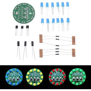 GreenZech (Yellow) DIY LED Round Flash Electronic Production Kit Component Soldering Train GreenZech (Yellow) DIY LED Round Flash Electronic Production Kit Component Soldering Train