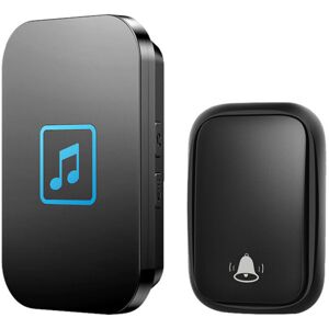 GreenZech (Black, EU Plug) Self-powered Wireless Doorbell 150M Remote No Battery Required GreenZech (Black, EU Plug) Self-powered Wireless Doorbell 150M Remote No Battery Required