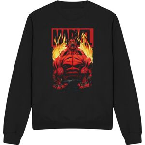 (L, Black) Marvel Unisex Adult Red Hulk Fire Sweatshirt (L, Black) Marvel Unisex Adult Red Hulk Fire Sweatshirt